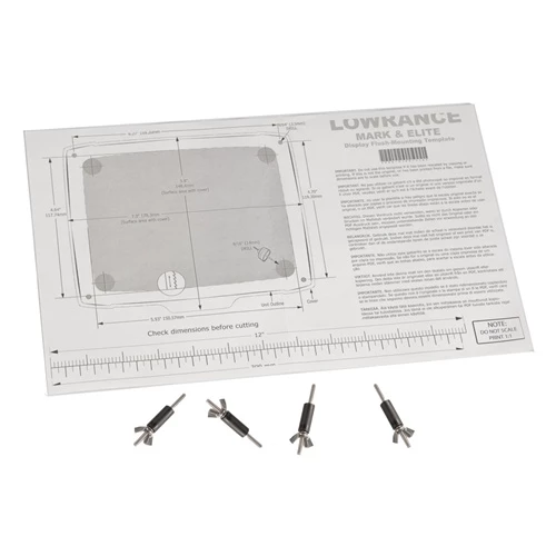 Lowrance Flush Mount Kit For Elite-5 And Mark-5 1 Lowrance Flush Mount Kit For Elite-5 And Mark-5