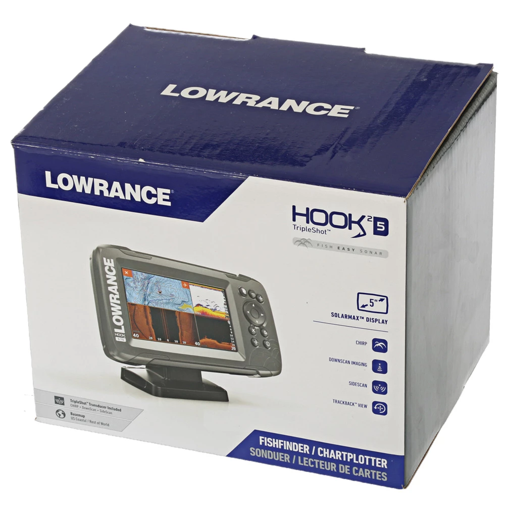 Lowrance HOOK2-5 CHIRP GPS/Fishfinder TripleShot Package 1 Lowrance HOOK2-5 CHIRP GPS/Fishfinder TripleShot Package