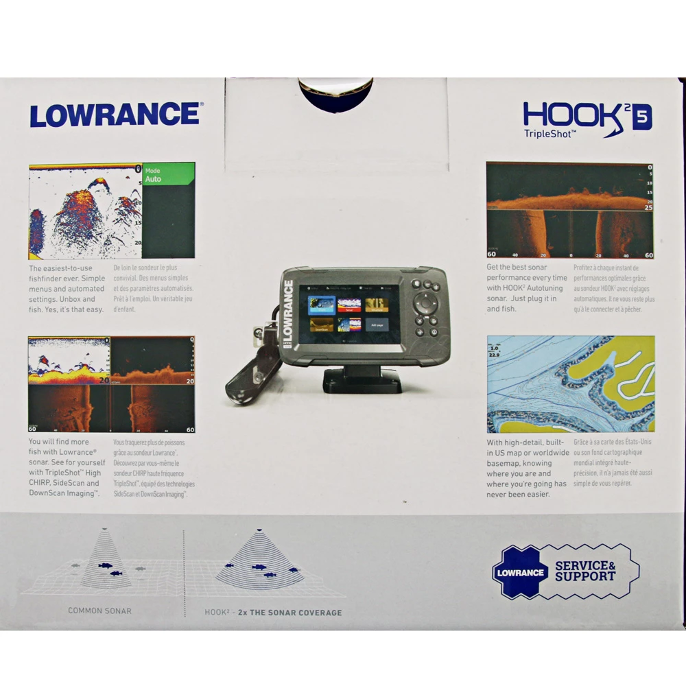 Lowrance HOOK2-5 CHIRP GPS/Fishfinder TripleShot Package 3 Lowrance HOOK2-5 CHIRP GPS/Fishfinder TripleShot Package - Image 3
