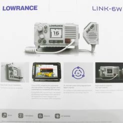 Lowrance Link-6 DSC Fixed-Mount VHF Radio White -Lowrance Online Store 91053 10 n