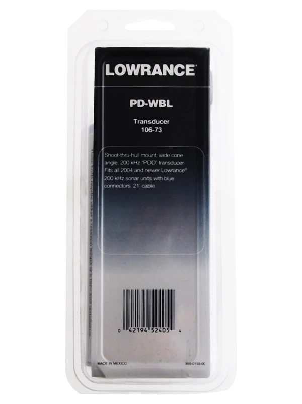 Lowrance PD-WBL Shoot Thru Skimmer Transducer 83/200kHz 1 Lowrance PD-WBL Shoot Thru Skimmer Transducer 83/200kHz